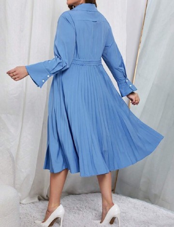 Rochie medie SHEIN CURVE, albastru