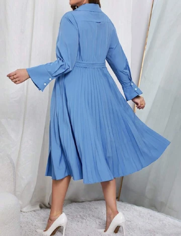 Rochie medie SHEIN CURVE, albastru