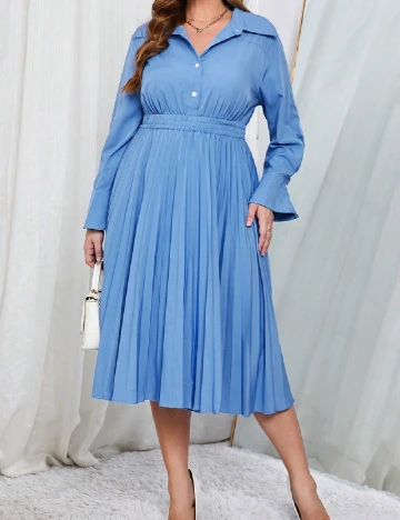 Rochie medie SHEIN CURVE, albastru