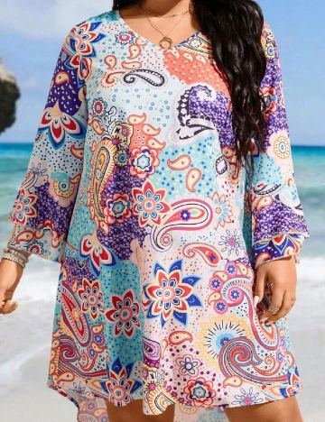 Rochie scurta SHEIN CURVE, mix culori