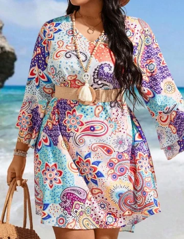 Rochie scurta SHEIN CURVE, mix culori