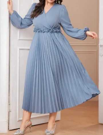 Rochie medie SHEIN CURVE, albastru