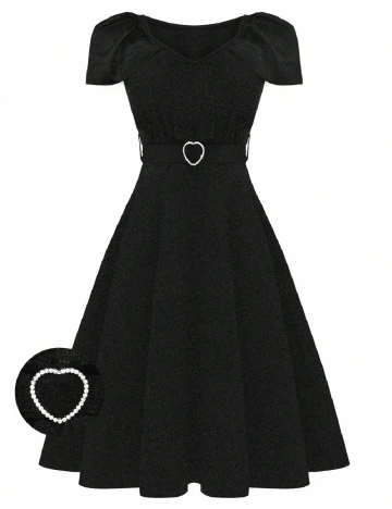 Rochie medie SHEIN CURVE, negru