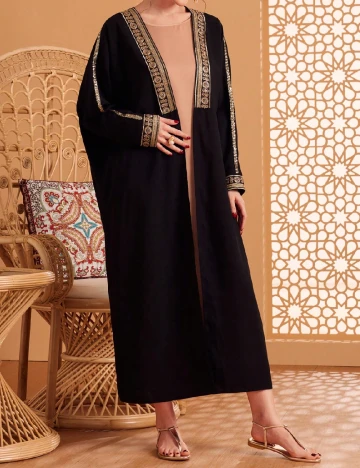Rochie lunga SHEIN, crem/negru Crem