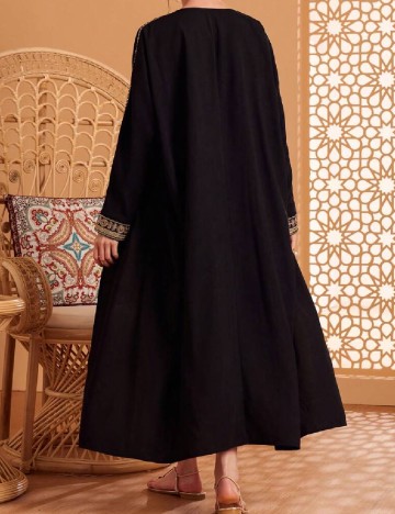 Rochie lunga SHEIN, crem/negru