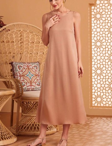 Rochie lunga SHEIN, crem/negru