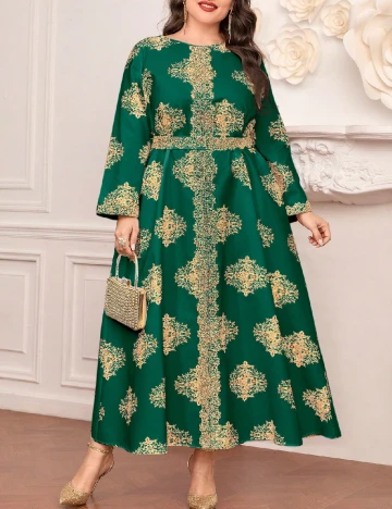 Rochie lunga SHEIN CURVE, verde