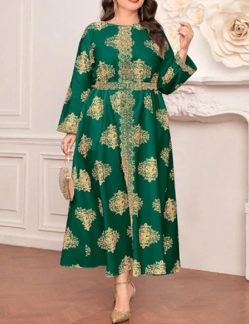 Rochie lunga SHEIN CURVE, verde