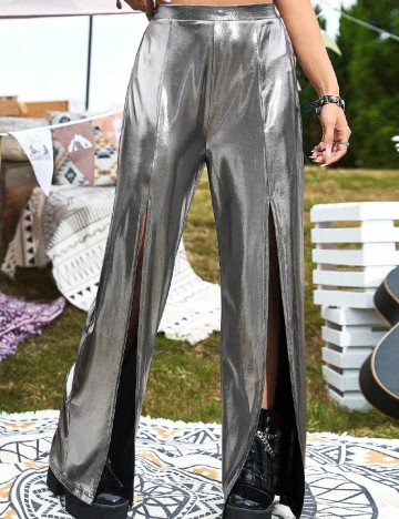 
						Pantaloni SHEIN, argintiu