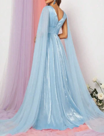Rochie lunga Faeriesty, bleu Albastru