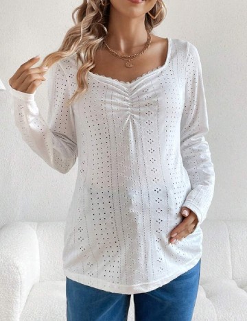 
						Bluza SHEIN Maternity, alb