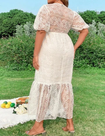 Rochie lunga SHEIN CURVE, alb