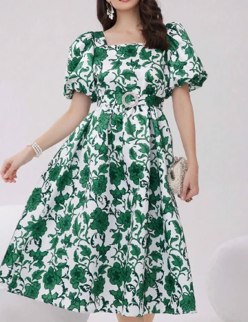Rochie medie SHEIN, verde Verde