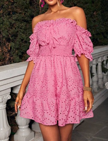 Rochie scurta Glamaker, roz