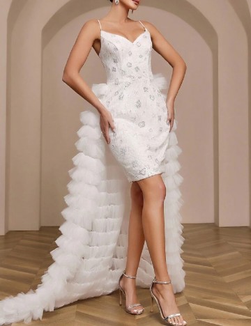 
						Rochie scurta SHEIN, alb