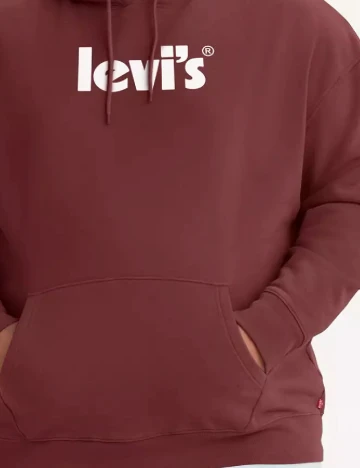 Hanorac Levi S Plus Size, visiniu Rosu