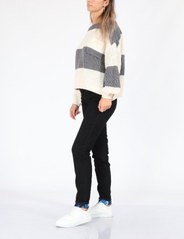 Pulover American Eagle, alb/gri