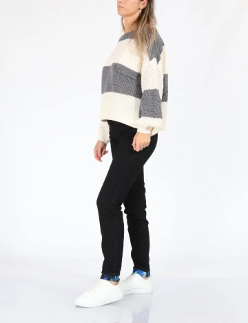 Pulover American Eagle, alb/gri