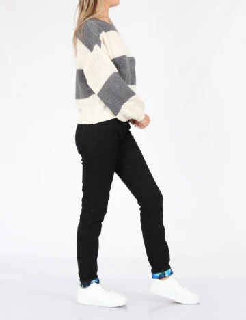 Pulover American Eagle, alb/gri