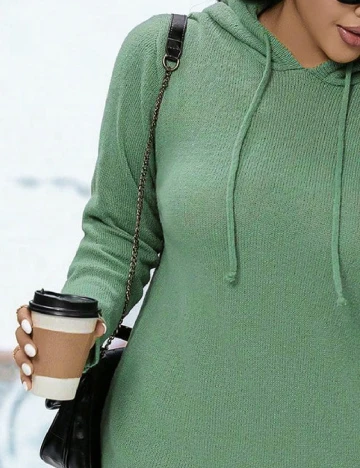 Rochie scurta SHEIN CURVE, verde