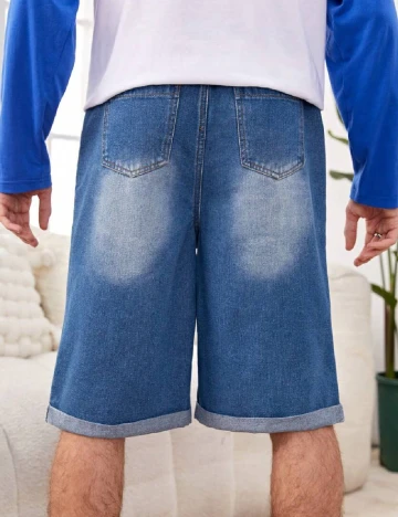 Pantaloni scurti Shein Kids, albastru