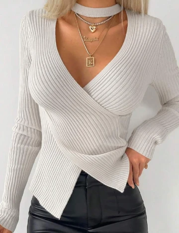 Bluza SHEIN, ecru Alb