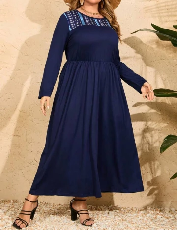 Rochie lunga SHEIN CURVE, bleumarin