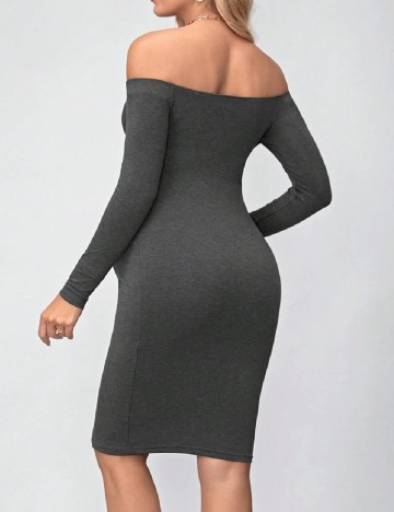 Rochie scurta SHEIN Maternity, gri