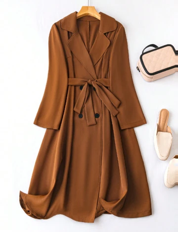 Trench SHEIN CURVE, maro