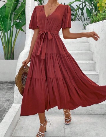 
						Rochie medie SHEIN, caramiziu