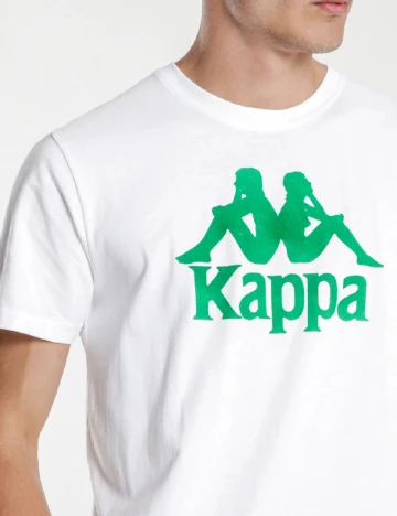 Tricou Kappa, alb Alb