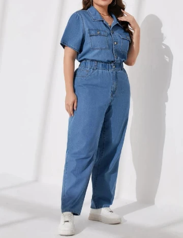 Salopeta SHEIN CURVE, albastru