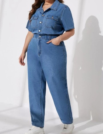 Salopeta SHEIN CURVE, albastru