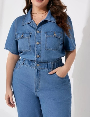 Salopeta SHEIN CURVE, albastru