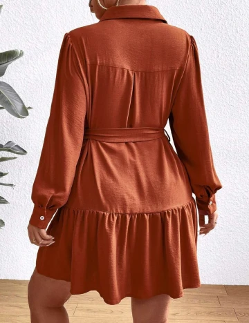 Rochie scurta SHEIN CURVE, maro