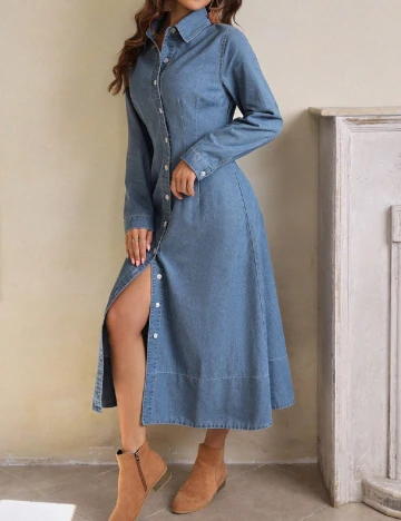 Rochie medie SHEIN, albastru