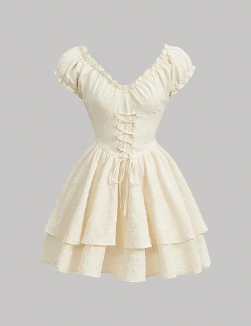 Rochie scurta SHEIN, crem