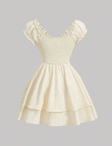 Rochie scurta SHEIN, crem