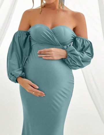 Rochie lunga Faeriesty, turcoaz