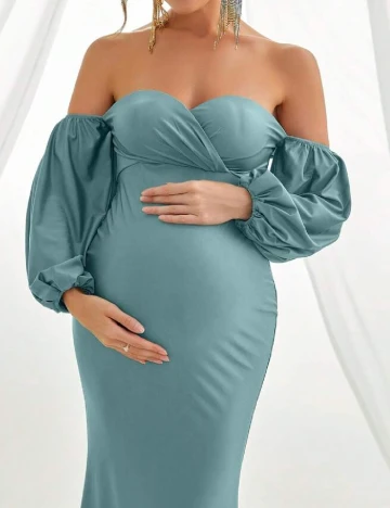 Rochie lunga Faeriesty, turcoaz