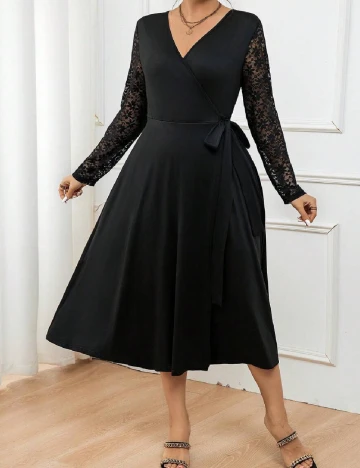 Rochie medie SHEIN CURVE, negru