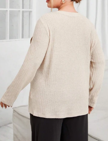 Bluza SHEIN CURVE, crem Crem