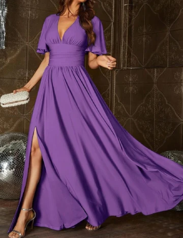 Rochie lunga Faeriesty, mov