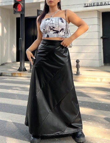 
						Fusta SHEIN CURVE, negru