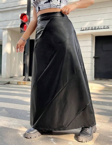 Fusta SHEIN CURVE, negru