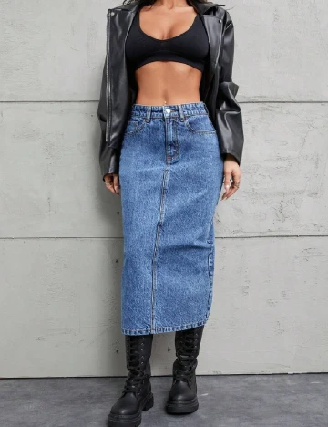 Fusta SHEIN, albastru