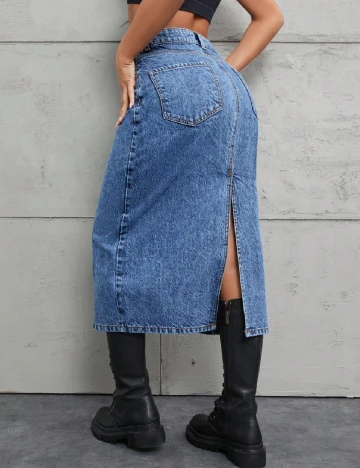 Fusta SHEIN, albastru