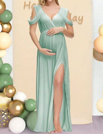 
						Rochie lunga SHEIN Maternity, turcoaz