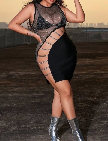 Rochie scurta SHEIN CURVE, negru