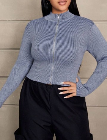 Bluza SHEIN CURVE, albastru
